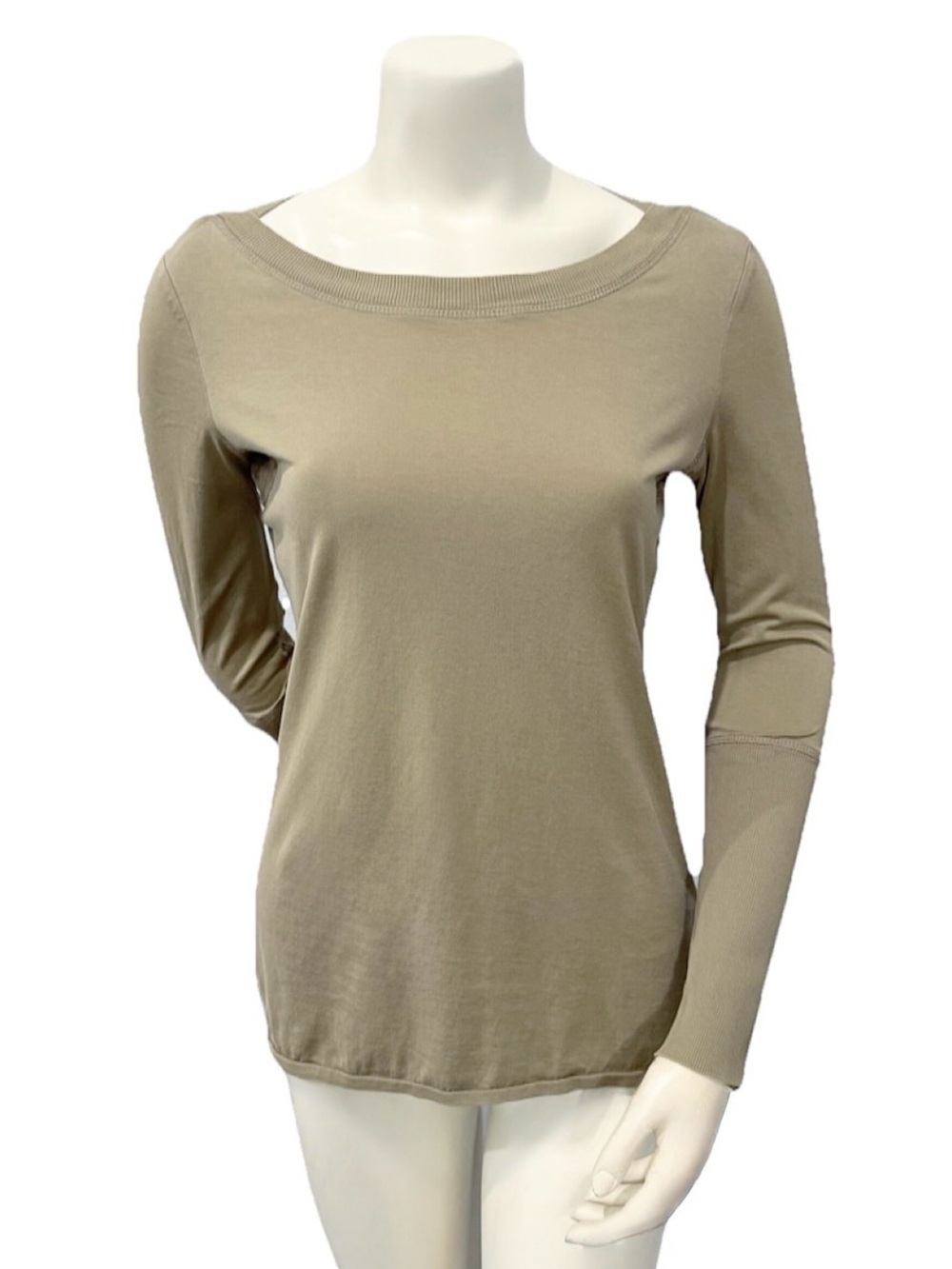 Hugo Boss Hugo Boss Orange Label Taupe Stretch Long Sleeve Top M